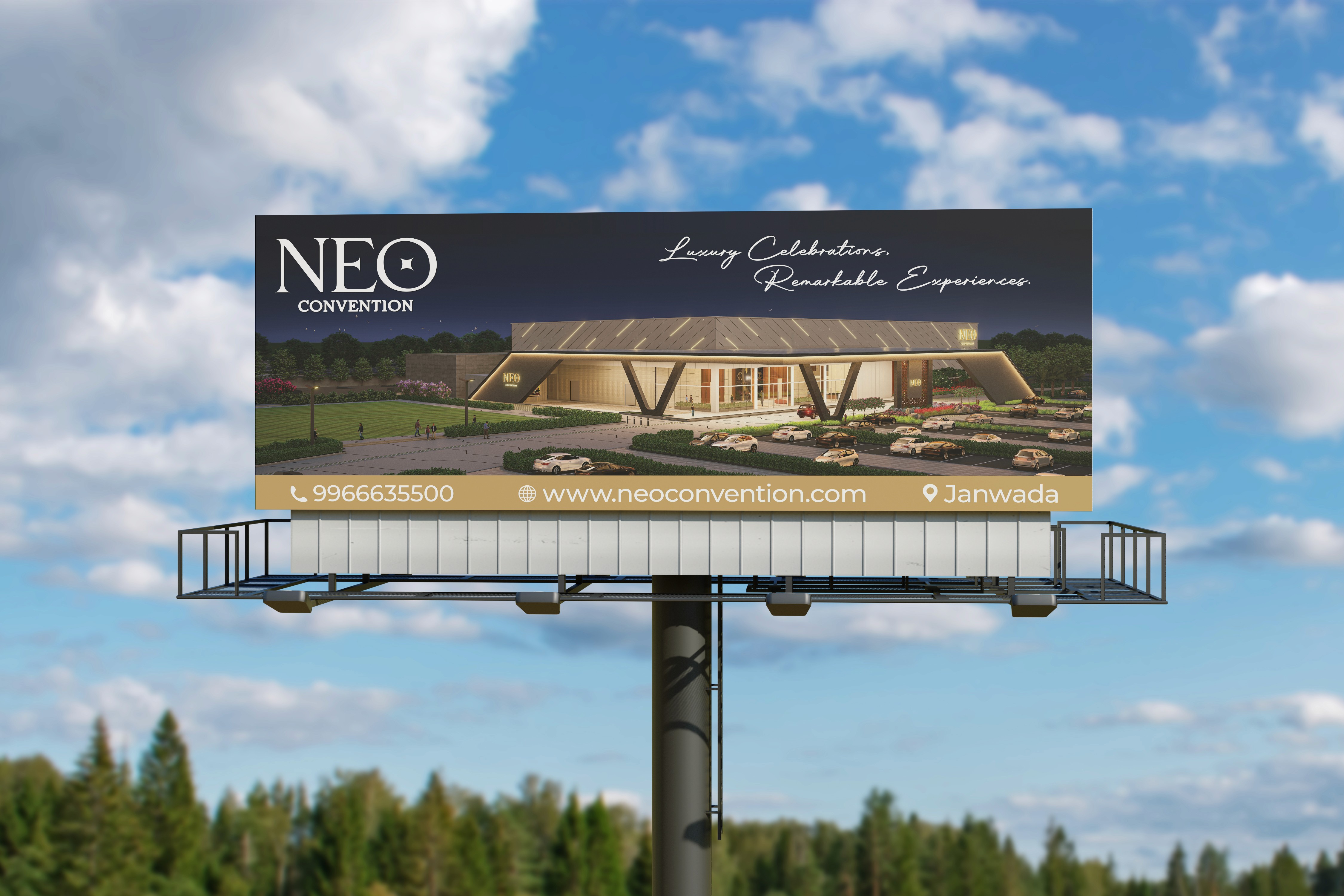 Neo Convention — convention centre branding hero showcase by Yuga Design Studio