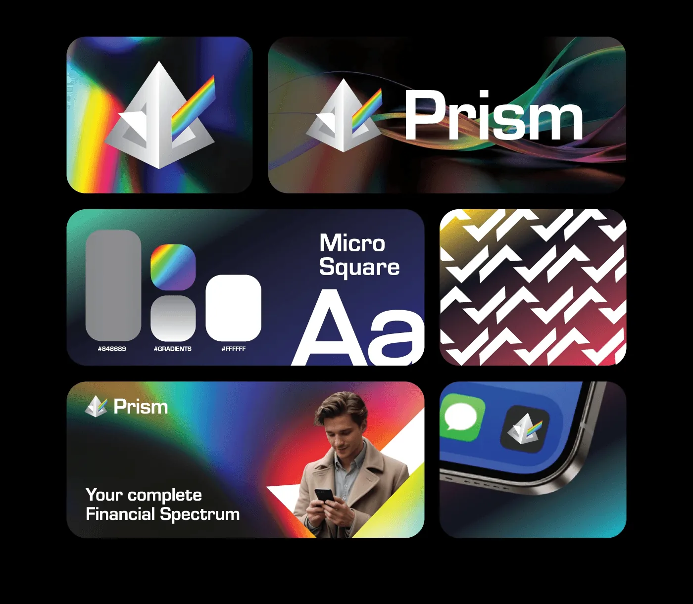 Prism — catering & events branding hero showcase by Yuga Design Studio